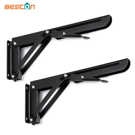 Banco de mesa triangular de metal, soportes de estante de 14/16 pulgadas, soporte plegable inoxidable