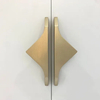 Tirador de puerta de armario de aluminio, tiradores de gabinete de muebles grises dorados antiguos simples