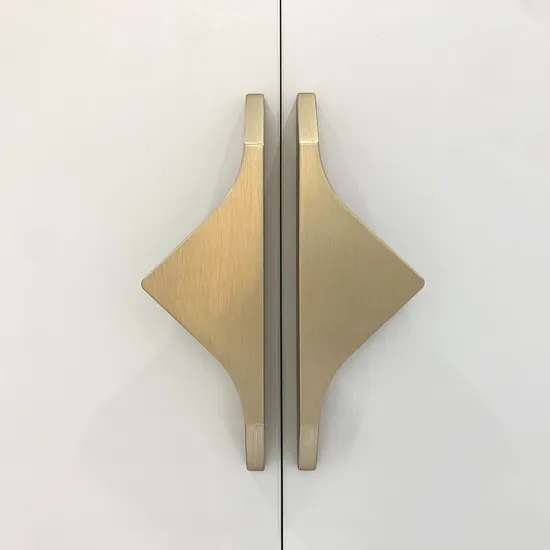 Tirador de puerta de armario de aluminio, tiradores de gabinete de muebles grises dorados antiguos simples