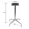 Base de mesa cruzada de aleación de aluminio para mesa de restaurante para ventas