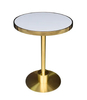 Metal que cena la base redonda de lujo moderna de la mesa del oro de las piernas de los muebles del acero inoxidable
