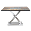 Personalizado con base de mesa de acero moderna Shape X de alta calidad para la venta