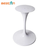 Base de mesa tipo tulipán para material de hierro duradero y recubrimiento en polvo blanco