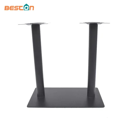 Pata de mesa con pedestal de patas dobles rectangulares al por mayor y base de mesa Inox