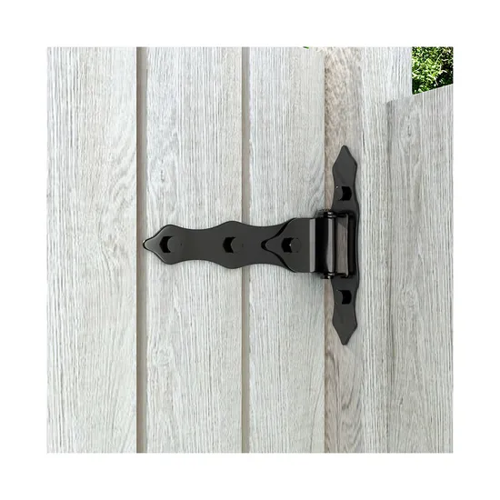 Bisagra de metal resistente tipo T para cercas y puertas de vinilo/PVC y madera - Inoxidable