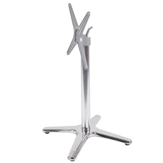 Base de mesa de comedor con patas de muebles con tapa cruzada plegable de aleación de aluminio