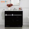 Mini mueble para TV estilo granja con puertas corredizas dobles tipo granero: solución de almacenamiento para sala de estar