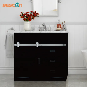 Mini mueble para TV estilo granja con puertas corredizas dobles tipo granero: solución de almacenamiento para sala de estar