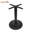 Base de mesa redonda de comedor de mármol con manivela de hierro fundido antiguo barato