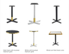 Precio de fábrica Bases de mesa plana Muebles cepillados Soporte de mesa de centro al aire libre negro