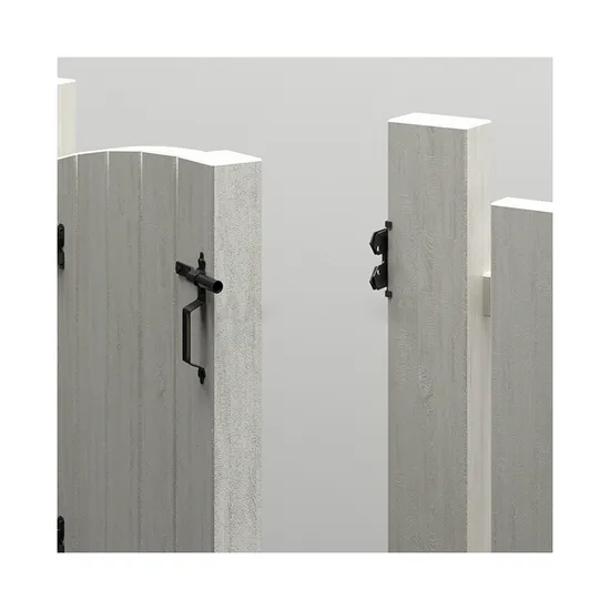 Kit de pestillo de puerta de metal resistente negro OEM personalizado para puertas de valla de madera