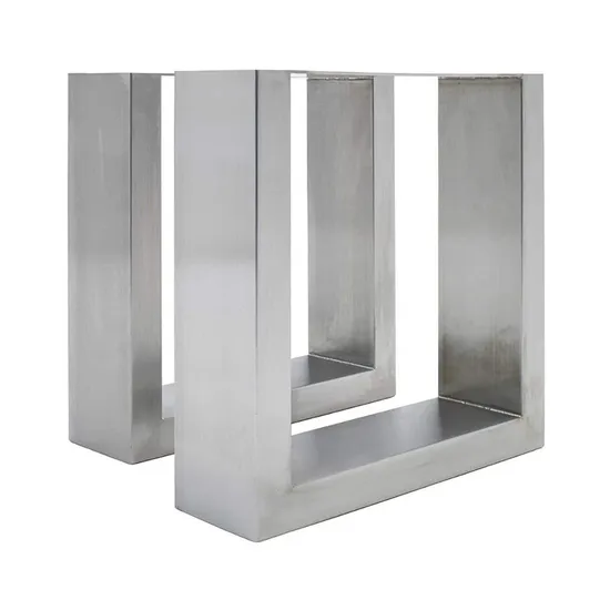 Precio barato Metal de acero en forma de T Patas de mesa de comedor de acero inoxidable