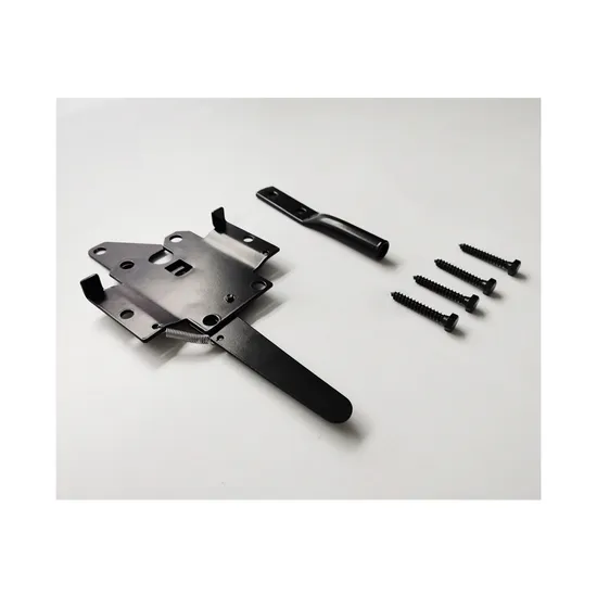 Pestillo de puerta de hacha con resorte, autoblocante, ajustable, de vinilo negro estándar, para puertas de madera