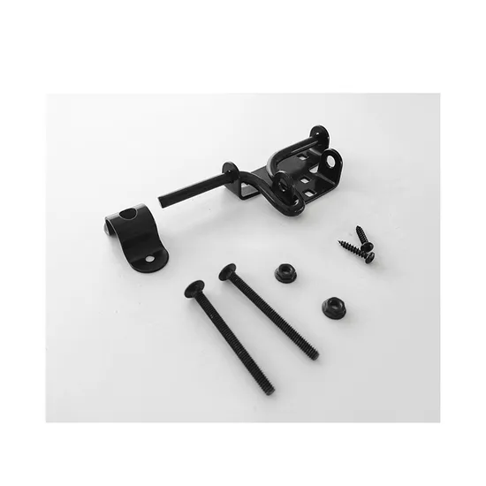 Cerradura de perno deslizante de seguridad de metal resistente negro para puerta y cerca
