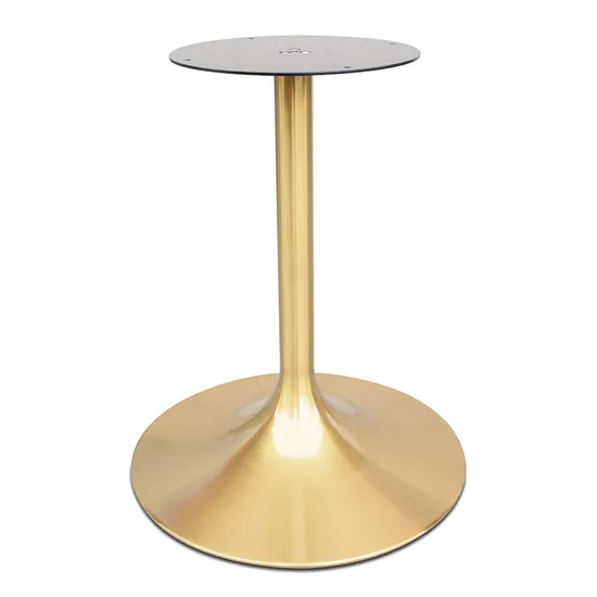 Nuevo diseño de base de mesa de tulipán de rayita dorada de titanio para mesa de comedor