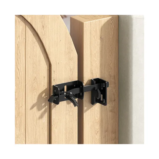 Kit de herrajes para pestillo de pulgar, pestillo de puerta autoblocante de alta resistencia para valla de madera con mango de 9 pulgadas