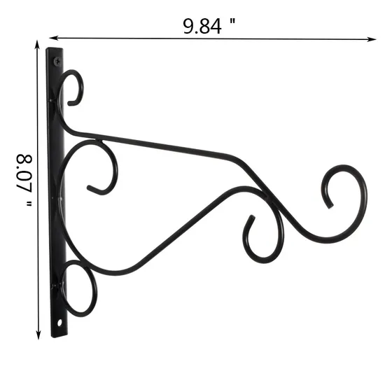 Soportes de metal resistentes para jardín, soporte para plantas colgantes, gancho para comederos de pájaros