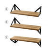 Soportes para estantes flotantes, soportes para estantes de almacenamiento de pared de madera rústica montados en la pared