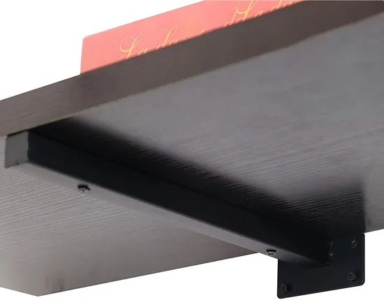Soportes para estantes flotantes Estante montado en la pared retro industrial Soporte negro de un solo lado estándar