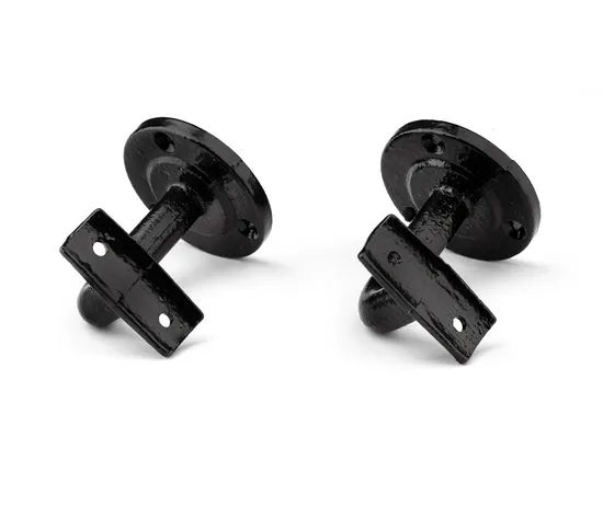 Soporte para reposabrazos Montaje en pared Tubo de hierro fundido extraíble Soporte negro de metal de acero