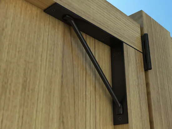 Kit de soporte para puerta Soporte para puerta exterior y bisagras para puerta