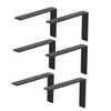 Precio 90 grados en forma de L, soportes para estantes de pared de madera, cocina