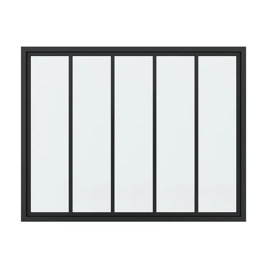 Estilo de fábrica de puertas y ventanas de vidrio, marco metálico de ventana corrediza