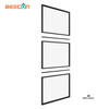 Puerta tipo granero de vidrio Three Lites para cocina o dormitorio con herrajes corredizos