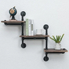 Soporte de estante de tubo de latón industrial negro decorativo industrial resistente rústico