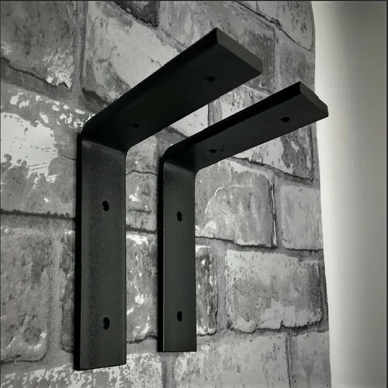 Soporte de estante flotante Soportes de pared industriales en ángulo de hierro