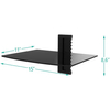 Soporte de TV de vidrio, estante de TV ajustable superior con carrito para pantalla de ordenador montado en la pared