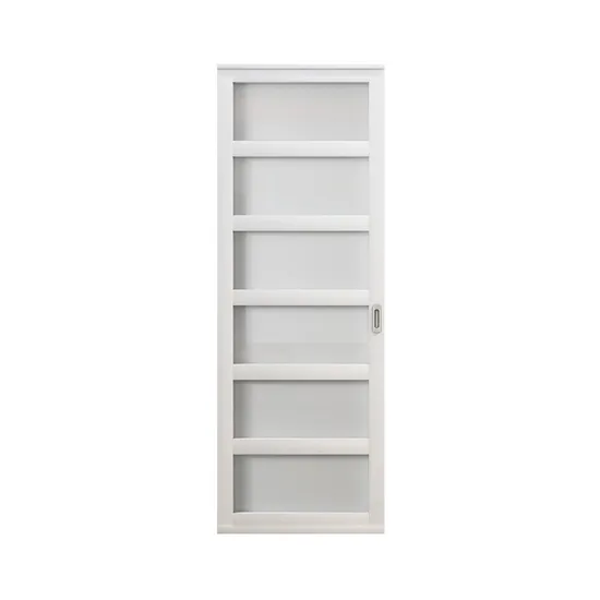 Puerta de granero corrediza de plástico 6-Lite con manija y kit de herrajes