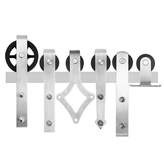 Herrajes para puertas de granero Bypass – Montaje lateral, 3 acabados, para puertas interiores de madera – Fácil instalación con sus propias manos