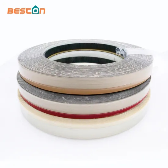 Banda de tira de bandas de borde blanco escarchado de PVC para cinta de borde de gabinete de muebles