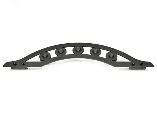 Kit de puerta corrediza de granero en forma de abanico de hierro forjado adornado de 6,6 pies: diseño elegante para interiores de hogar clásicos y vintage