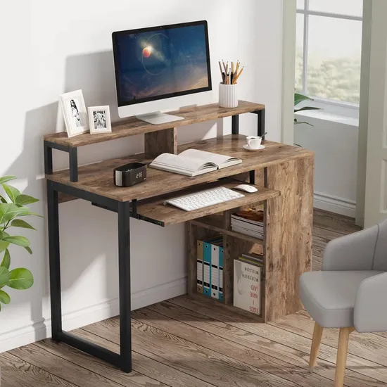 Gabinete minimalista inteligente para sala de estar, escritorio para juegos en forma de L, escritorio esquinero para ordenador