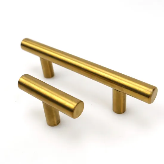 Tiradores de muebles de acero inoxidable huecos con barra en T, tirador de puerta de armario de cocina