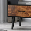 Mesita de noche de lujo moderna de madera maciza de diseño nórdico, mesa auxiliar