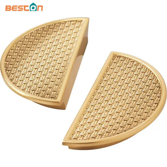 Tirador de armario para salón, tirador extra de latón cepillado dorado