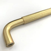Herrajes para gabinetes de aluminio, tirador moleteado de latón dorado/negro de 128mm para muebles