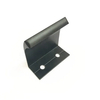 Manija de aluminio del gabinete del perfil del borde de la puerta de la cocina del acabado del color cepillado negro mate