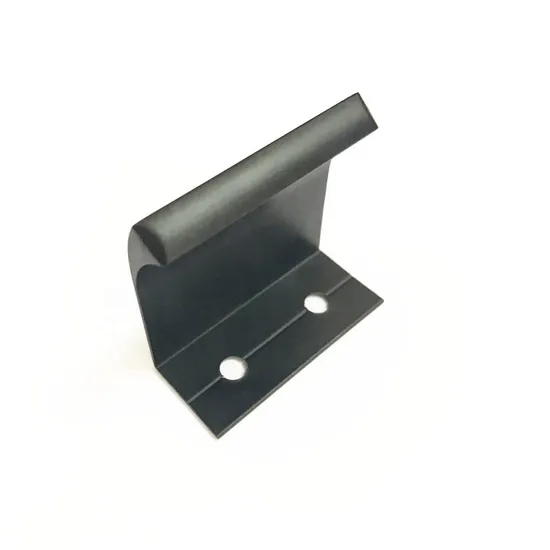 Manija de aluminio del gabinete del perfil del borde de la puerta de la cocina del acabado del color cepillado negro mate