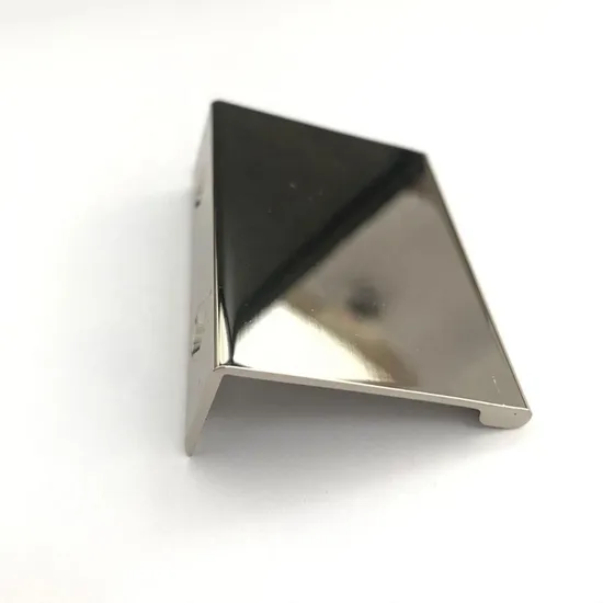 Herrajes para muebles de dormitorio, tirador de borde de cajón de armario de cocina cromado de aleación de aluminio