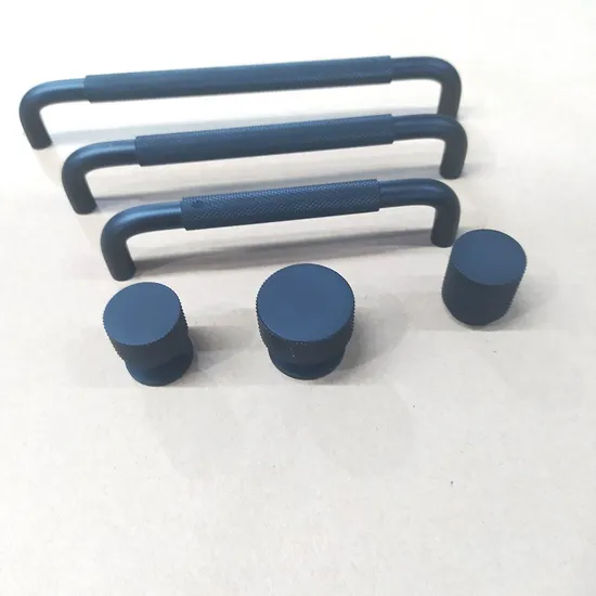 Tiradores moleteados tipo U, perfil de aluminio, muebles, guardarropa, gabinete, barra, tiradores de puerta