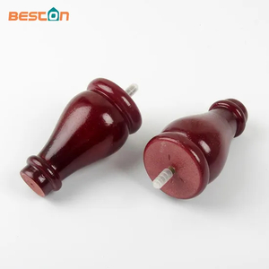 Patas de repuesto de madera maciza marrón en forma de botella, para sofá, cama y silla