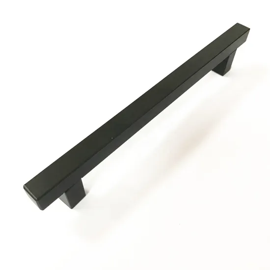 Herrajes para gabinetes Tiradores para cajones Manija sólida para muebles estilo cuadrado mate negro en T