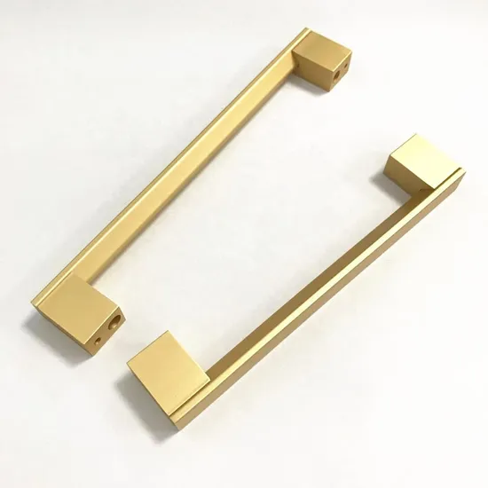 Muebles de latón, accesorios cepillados en oro, tiradores de cajón