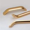 Accesorios de hardware para muebles Manijas Manija de gabinete de dormitorio de cocina en forma de U de aluminio dorado