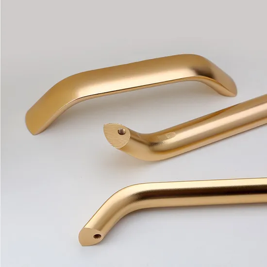 Accesorios de hardware para muebles Manijas Manija de gabinete de dormitorio de cocina en forma de U de aluminio dorado