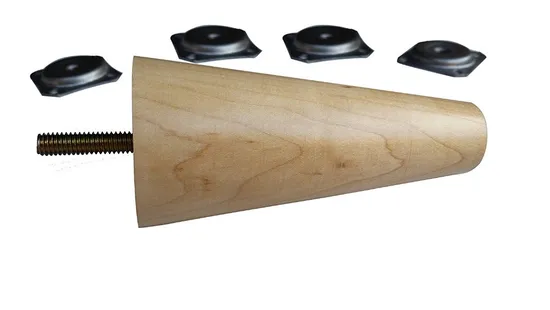 Patas de repuesto de madera maciza teñida de 16 pulgadas para sillas de bar